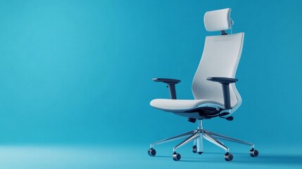 A high-end ergonomic office chair with mesh backrest adjustable headrest
