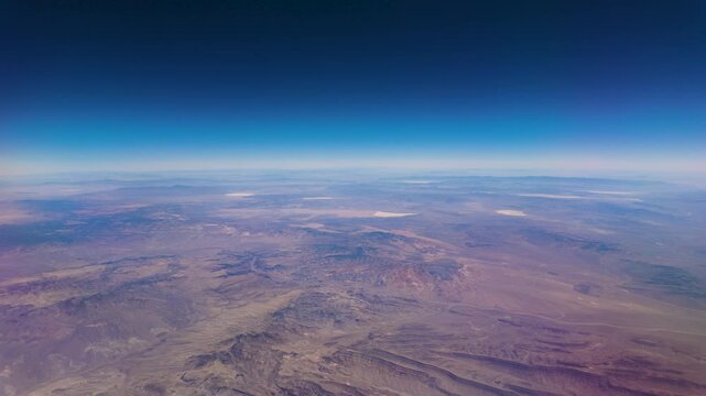 Fly above Nevada desert