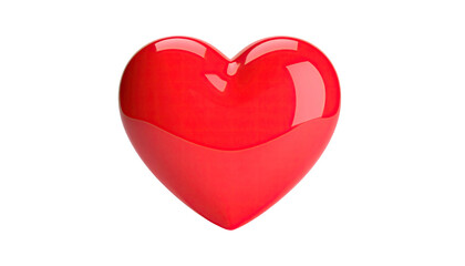 Fototapeta premium Shiny red heart graphic on black background, 3D rendering, smooth glossy surface