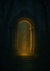 Obraz premium Mystical archway glowing enchantment