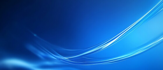 Fototapeta premium Abstract blue design with flowing lines