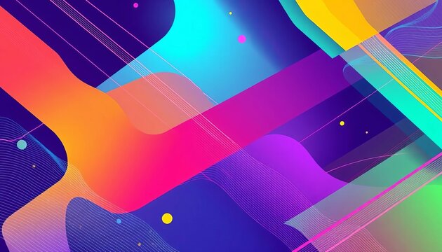 Abstract vector poster templates with trendy dynamic shapes, color gradient mesh stripes and lines,  banner,  texture