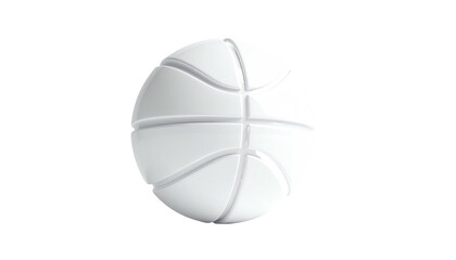 A white basketball illustration with the seams and design prominent, against a black backdrop