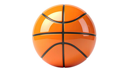 A glossy, vibrant orange sphere with black lines, classic sports equipment