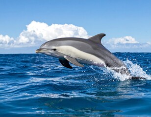 Fototapeta premium Dolphin leaping in the ocean