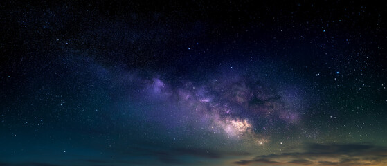 Way Milky Galaxy Night Sky with Billions of Stars