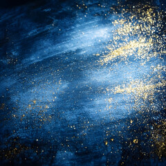 Obraz premium Abstract textured background with blue and gold shimmering light patterns