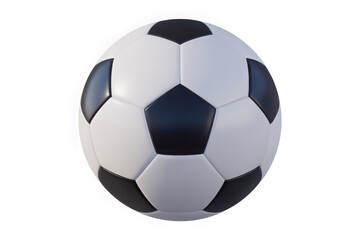 Naklejka premium Soccer ball with classic black and white pattern isolated on white background