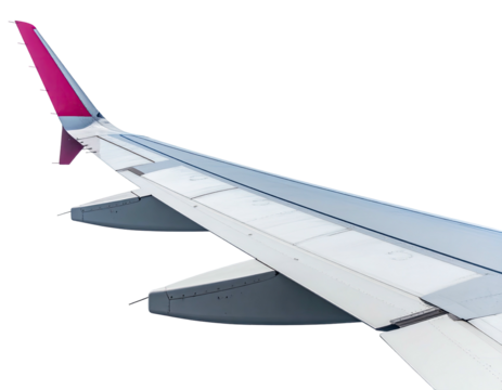 Airplane wing detail, showing trailing edge and ailerons