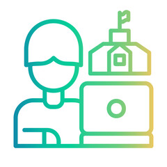 back to school Line Gradient Icon