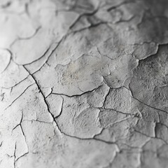 Fototapeta premium Close-up of cracked, light gray surface (1)