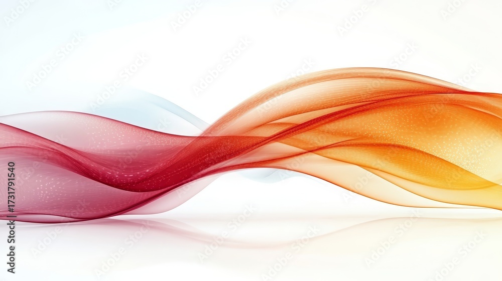 Wall mural abstract colorful gradient motion waves with smooth fluid flow pattern and elegant light backdrop