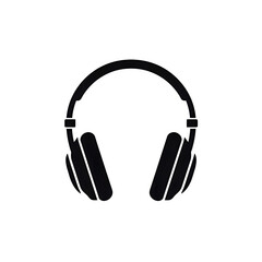 Outline Silhouette of Podcast Headphones