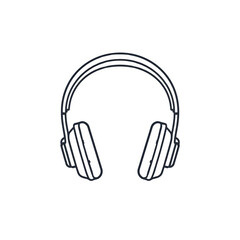 Outline Silhouette of Podcast Headphones