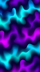 waves of electric pink and turquoise bending like liquid metal across a glossy background