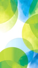 circle smudges layered with gentle overlapping transparent blue and green washes