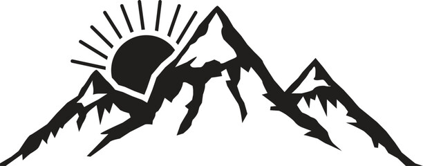 Mountain Sunrise Silhouette