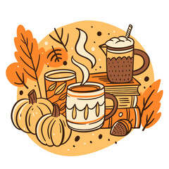 Enjoyable Cozy Autumn Beverages, Charming Decor with Pumpkins, and Reading Books Together