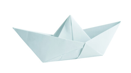 paper boat isolated on white background