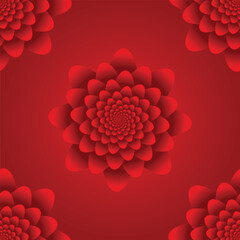 Luxury red flower pattern design 