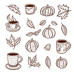 Autumn Vibes Embracing Cozy Cups of Warm Drinks and Cherishing Harvest Elements All Around