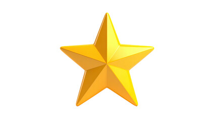 A shining, golden, five-pointed object floating against a plain black backdrop