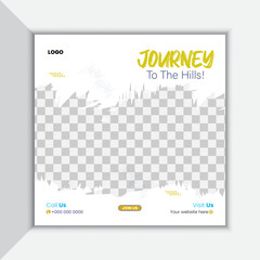 Adventure social media post design 