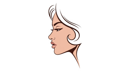 Woman Face Silhouette – Female Profile Vector Illustration Isolated on White Background AI EPS PNG JPEG