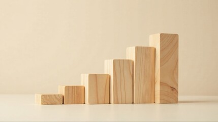 Ascending Wooden Blocks A Conceptual Representation of Growth and Progress in a Minimalist Setting