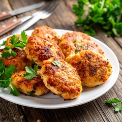 Fried patties on a plate