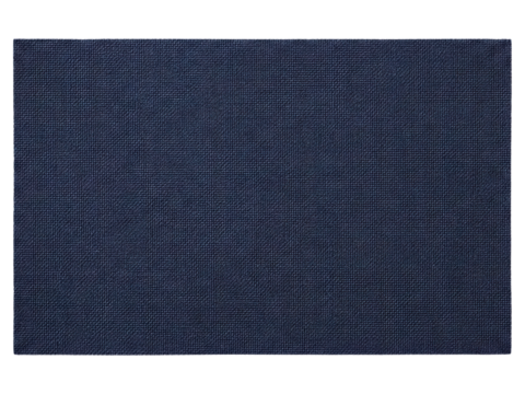Dark blue woven fabric table placemat on a transparent background