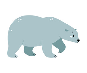 Northern Bear Animal and Zoo Creature from Cold North Vector Illustration