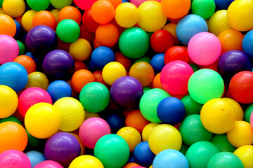 Colorful of plastic balls. 