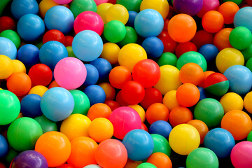 Colorful of plastic balls. 
