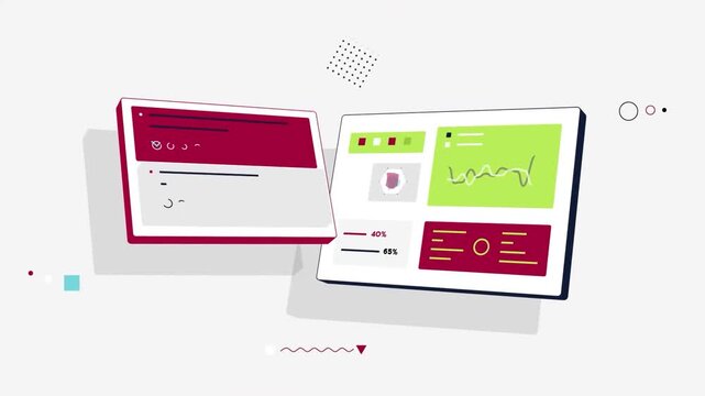 Website Testing and UX Interface Analysis Animation