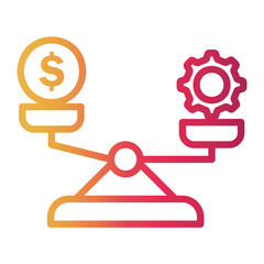 comparison Line Gradient Icon