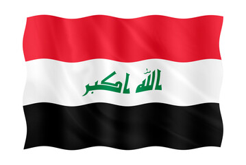 Digital composite. ..Flag of Iraq.On October 3rd  Iraq celebrates its Independence Day. ..Iraqi..PNG file