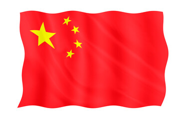Digital composite. ..Flag of China.On October 1st China celebrates its National Day. ...Chinese ,National Day, National Day of the People's Republic of China..PNG file