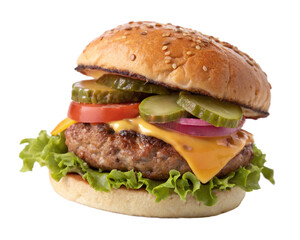 hamburger isolated on white