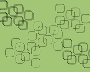 This image shows an abstract pattern consisting of black rounded squares arranged randomly but forming groups on the surface.d