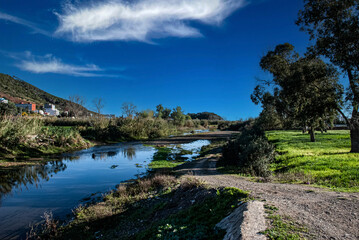 lake in the mountains in the summer of chaouen