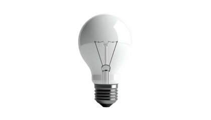 Isolated bright lightbulb on black background, a symbol of ideas and innovation