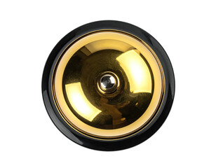 Polished gold bell, top view
