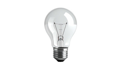 Transparent lightbulb with a visible filament, set against a deep black background