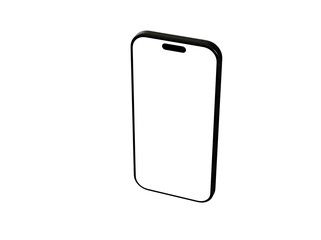 High-quality image of a modern smartphone with a blank screen, perfect for app presentations or website designs.