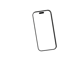 High-quality stock photo of a modern smartphone with a blank screen, ideal for app presentations and website designs. Clean and minimalistic.