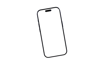 Clean smartphone mockup with blank screen. Perfect for app presentations or website designs.