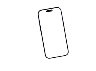 Clean, minimalist smartphone mockup with blank screen. Perfect for app presentations or technology designs.
