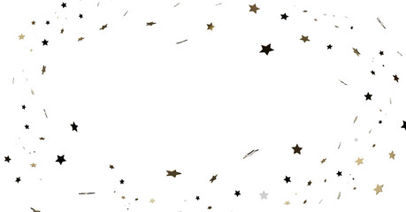 Gold and Black Star Confetti Background