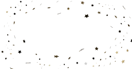 Gold and Black Star Confetti Background